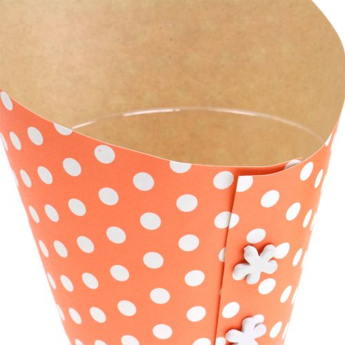 Floristik24 Paper pot planter colored with dots Ø12cm 8pcs