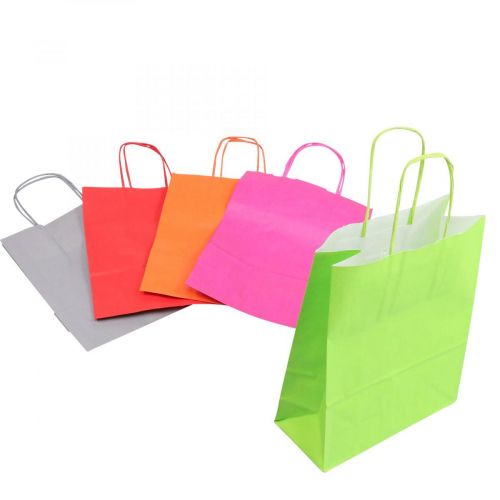 Floristik24 Paper bag gift bag paper colored 18×22×8cm 30p