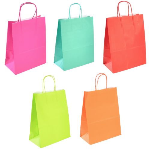 Floristik24 Paper carrying bag gift bag 23x12x30cm colored 30pcs