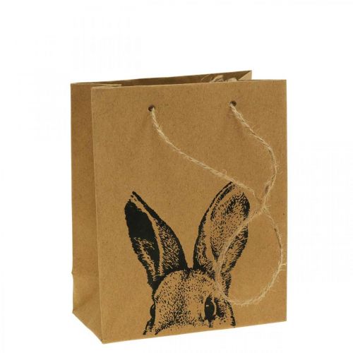 Gift bag Easter paper bag rabbit brown 12×6×15cm 8 pcs