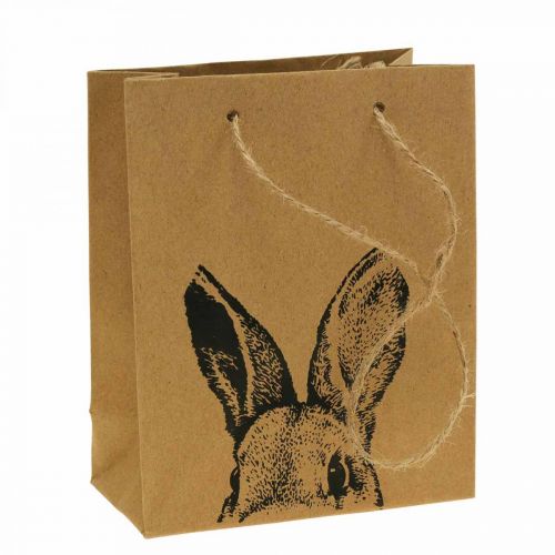 Product Gift bag Easter paper bag bunny brown 16×6.5×20cm 6pcs