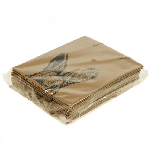Product Gift bag Easter paper bag bunny brown 16×6.5×20cm 6pcs