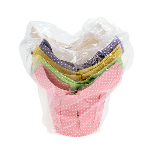 Floristik24 Paper cachepot colorful deco flowerpot paper 8pcs