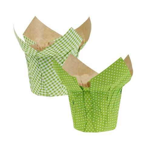 Floristik24 Paper pot Ø10cm H8cm green 8pcs