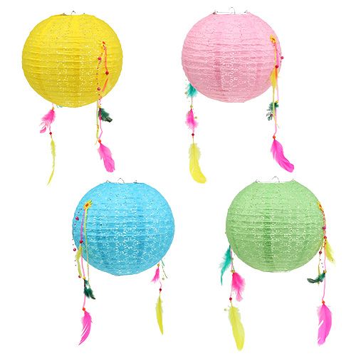 Paper lantern colored sort. Ø25cm 4pcs