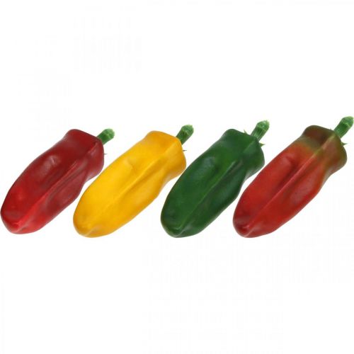 Product Paprika shop window decoration vegetable decoration colorful assorted H14cm 4 pcs