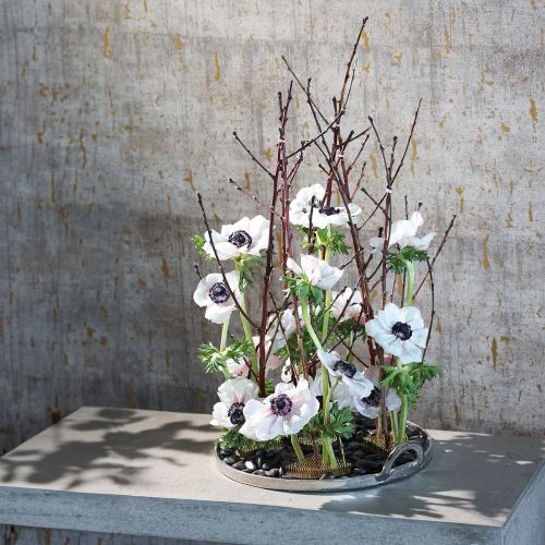 Product Hedgehog Kenzan Ikebana Rectangular Silver Brass 60×45mm