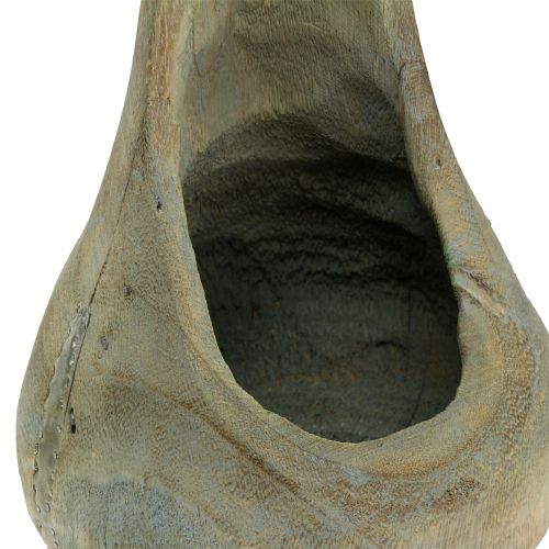 Floristik24 Plant pot Paulownia wood Ø17cm H30cm
