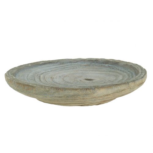 Floristik24 Decorative plate Paulownia wood Ø22cm