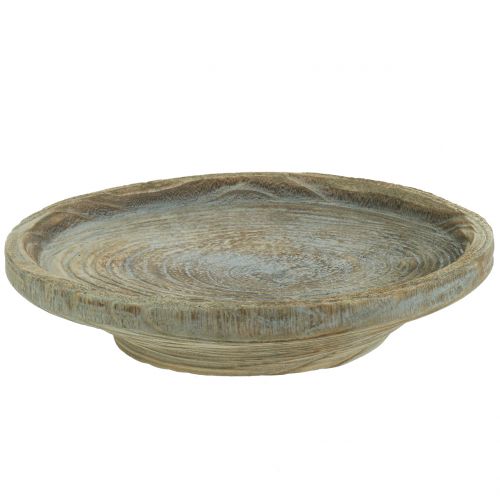 Floristik24 Decorative plate Paulownia wood Ø26cm