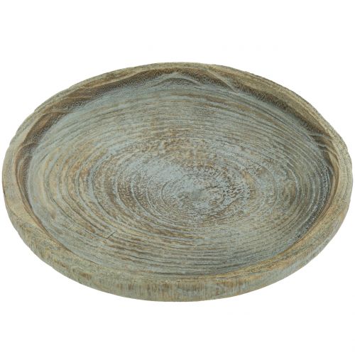 Floristik24 Decorative plate Paulownia wood Ø26cm