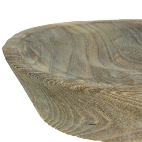 Product Decorative bowl paulownia wood oval 44cm x 19cm H8cm