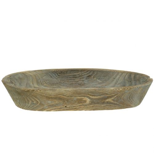 Floristik24 Decorative bowl paulownia wood oval 44cm x 19cm H8cm