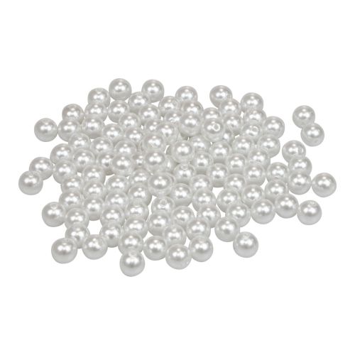 Floristik24 Decorative beads for threading craft beads white 8mm 300g