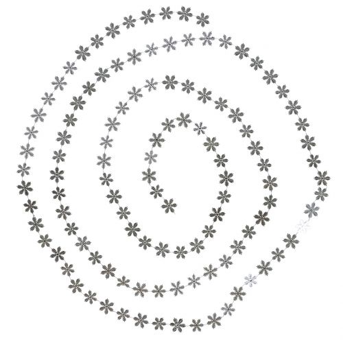 Floristik24 Decorative garland snowflakes silver 270cm