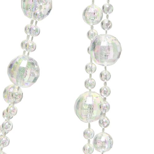 Product Pearl necklace pearl ribbon pearl garland clear white 270cm × 2pcs