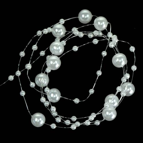 Product Pearl Necklace White Ø3 - 8mm L3m