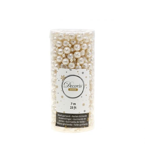 Floristik24 Pearl necklace cream 7m