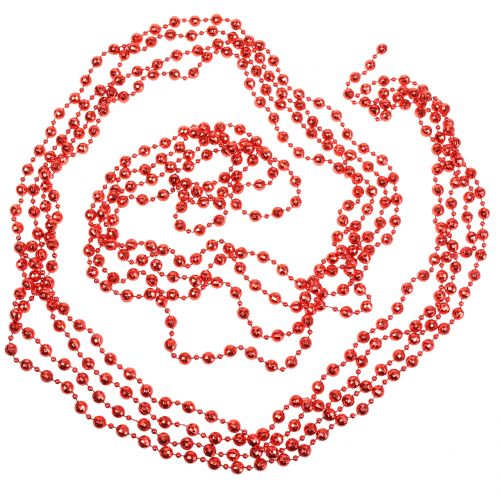 Floristik24 Christmas Tree Decoration Pearl Garland Red 7m