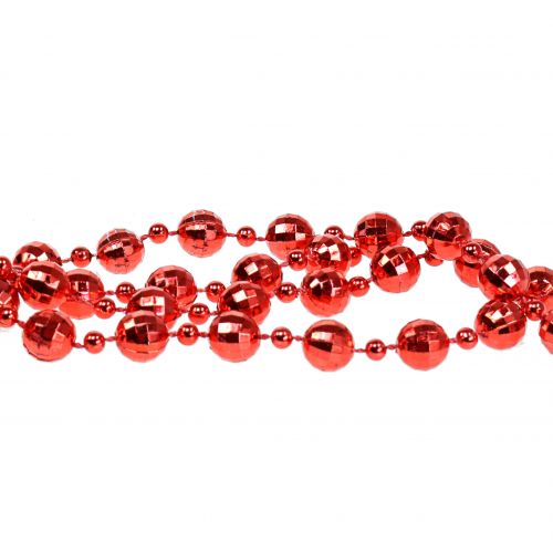 Product Christmas Tree Decoration Pearl Garland Red 7m