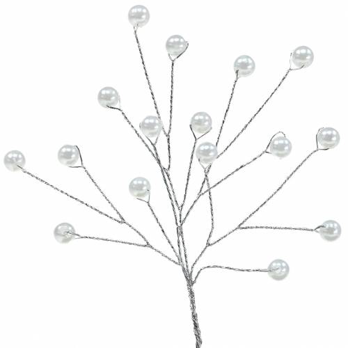 Pearl branch white L18cm 2pcs