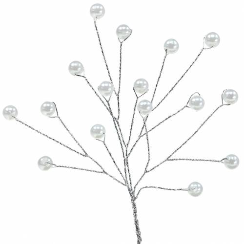 Pearl Branch White L18cm 2 pcs
