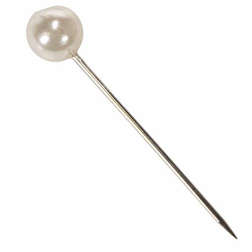 Pearl head pins champagne