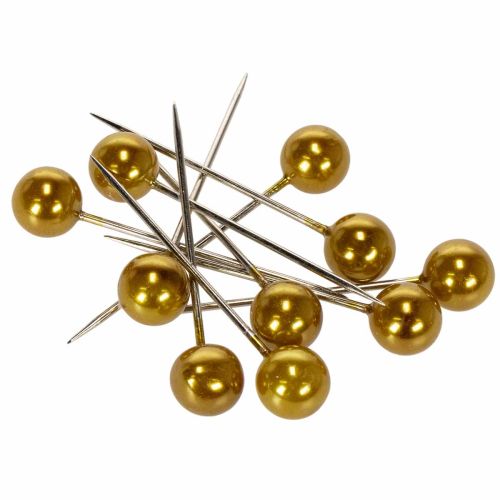 Pearl Head Pins Gold Ø15mm 75mm