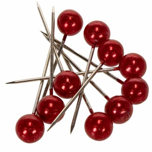 Pearl Head Pins Red Ø15mm 75mm buy online | Floristik24.co.uk