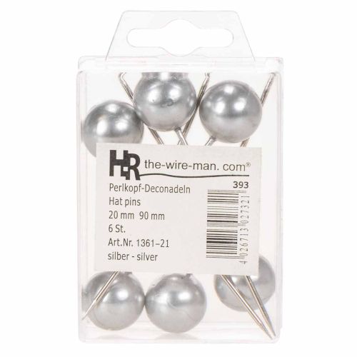 Beading pins silver Ø20mm 90mm