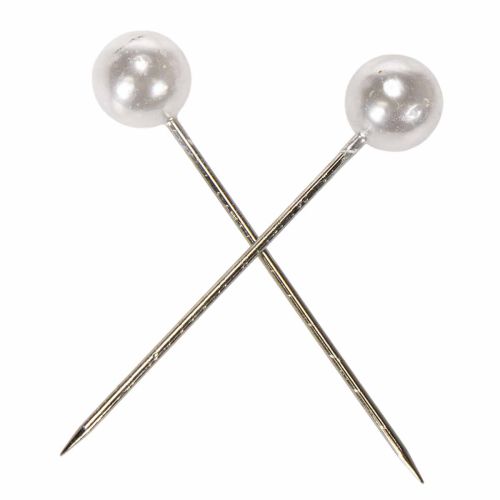 Pearl Head Pins White Ø15mm 75mm | Floristik24.co.uk