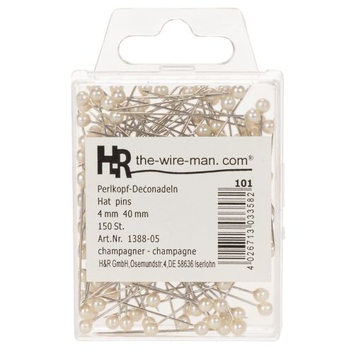 Champagne Pearl Head Pins Ø4mm