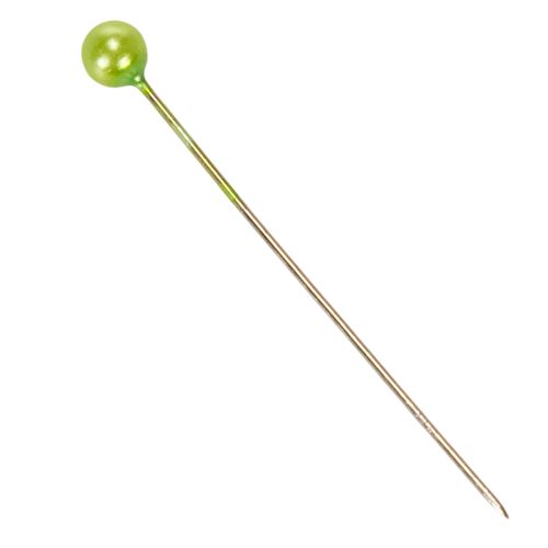 Green pearl-headed floristry pins, versatile use, Ø4mm, 40mm, 150 pieces | Floristik24.co.uk