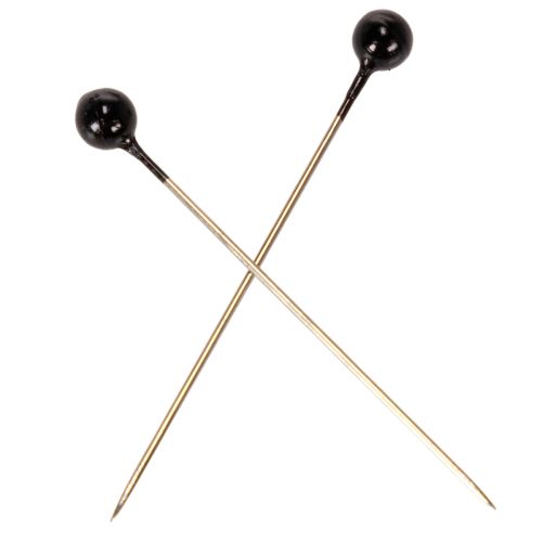 Black Pearl Head Pins for Floristry Ø4mm 40mm 150pcs | Floristik24.co.uk