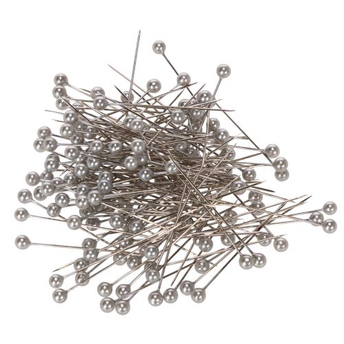 Silver Pearl Head Pins for Floristry and Decoration Ø4mm 40mm 150pcs