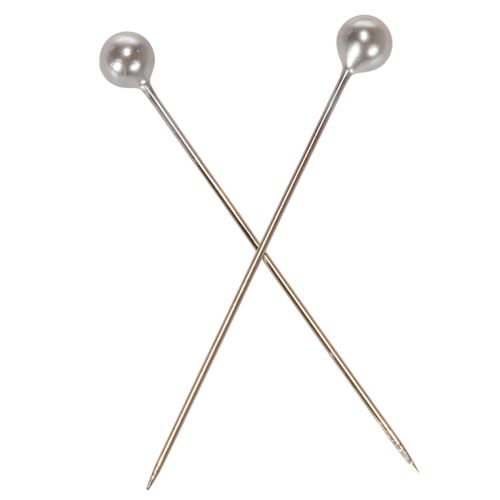 Silver Pearl Head Pins for Floristry and Decoration Ø4mm 40mm 150pcs | Floristik24.co.uk