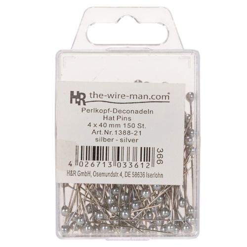 Silver Pearl Head Pins for