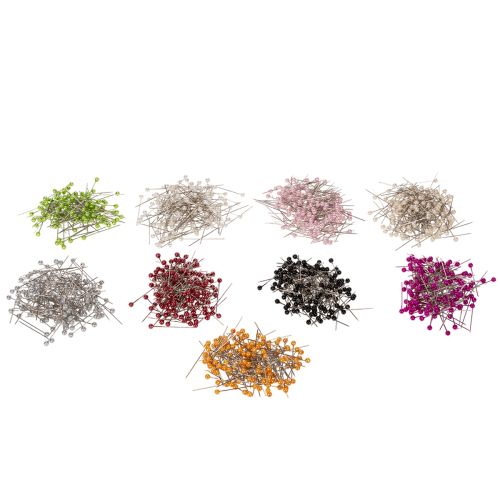 Pearl Head Pins Ø4mm x 40mm Assorted Colors for Decorative Use buy online | Floristik24.co.uk