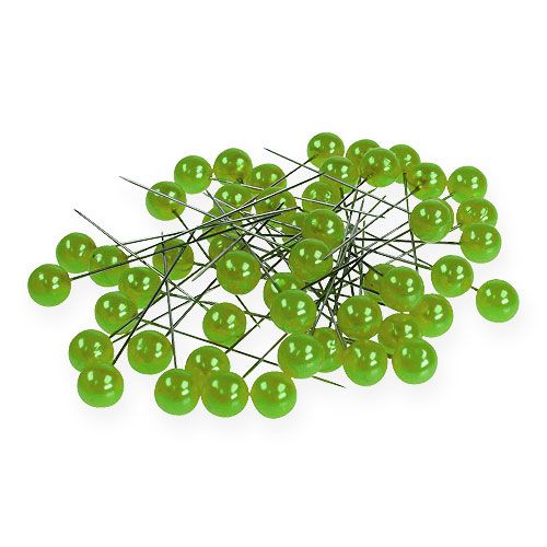 Floristik24 Pearl Head Pins Apple Green Ø10mm 60mm