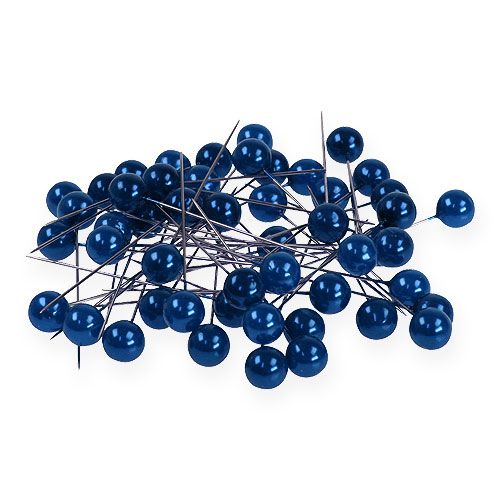 Floristik24 Pearl Head Pins Blue Ø10mm 60mm