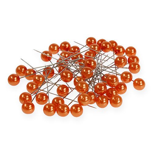 Floristik24 Beading pins orange Ø10mm 60mm