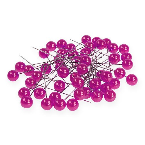 Floristik24 Pearl Head Pins Pink Ø10mm 60mm