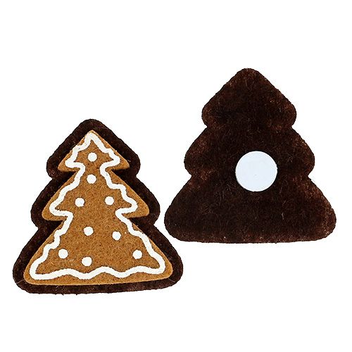 Floristik24 Felt stickers gingerbread fir 4,5cm 12pcs