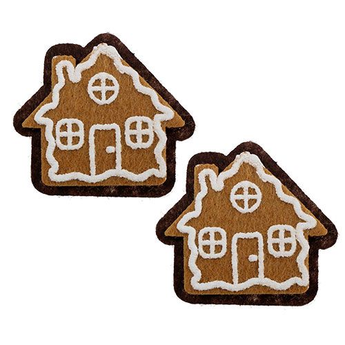 Floristik24 Gingerbread house with glue point 4,5cm 12pcs