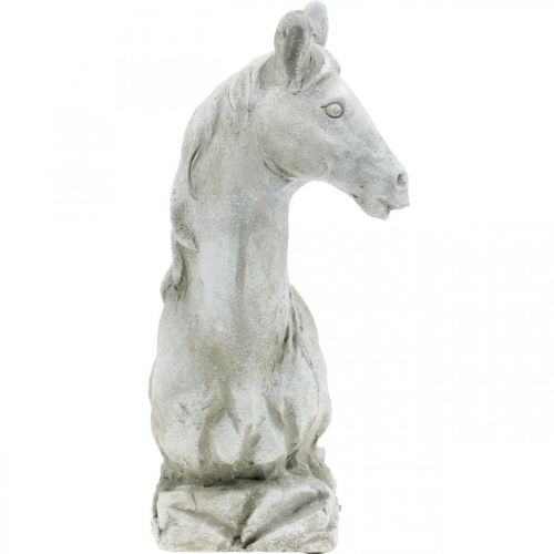 Floristik24 Horse head bust deco figure horse ceramic white, gray H31cm
