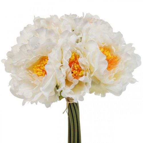 Peonies Artificial Peonies White Yellow Artificial Flowers 7pcs