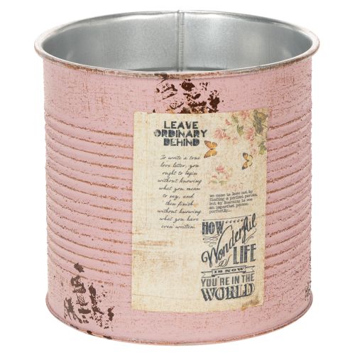 Floristik24 Plant pot, antique rose, decorative metal box, vintage, Ø15.5cm H15cm