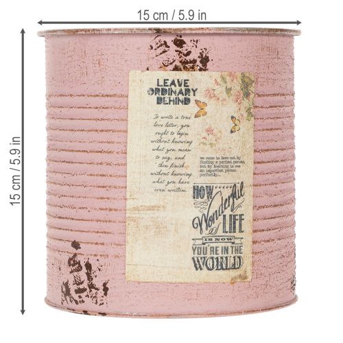 Product Plant pot, antique rose, decorative metal box, vintage, Ø15.5cm H15cm