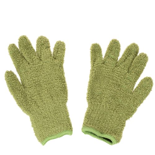 Green Microfiber Dusting Gloves for Indoor Plant Care – 1 Pair | Floristik24.co.uk