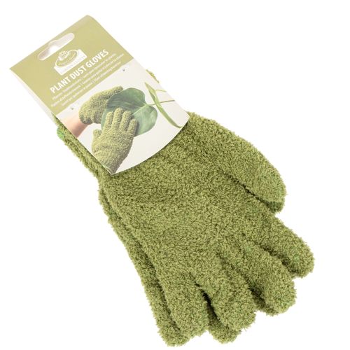 Green Microfiber Dusting Gloves for Indoor Plant Care – 1 Pair | Floristik24.co.uk